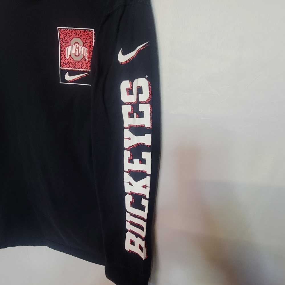 Nike Ohio State Buckeyes Black Long Sleeve Men's Tee Size Small (Loose Fit) - Picture 3 of 9
